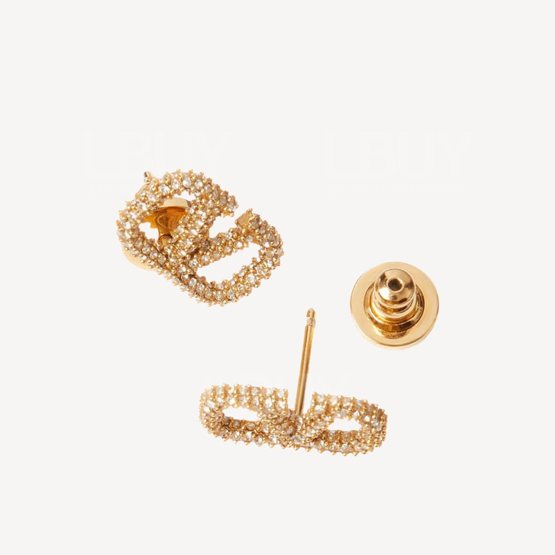 Valentino VLogo Signature 金色耳环配Swarovski®水晶