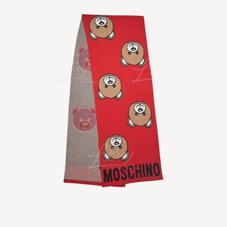 Moschino Teddy Bear Red Scarf