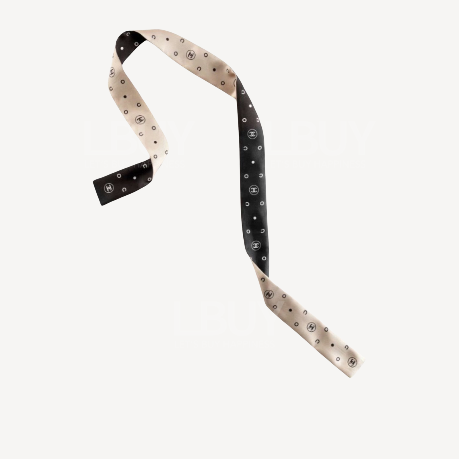 Chanel Mini Bandeau Black and Beige CC Logo AA8346