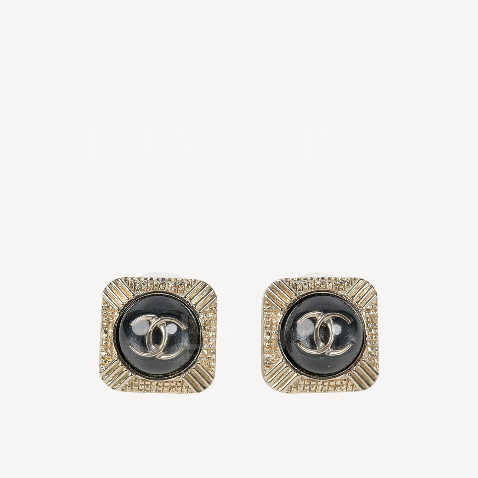 Chanel 正方形复古 CC Logo 耳环 AB6694