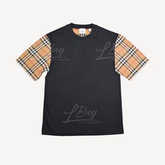 Burberry Classic Plaid Short Sleeve T-Shirt Black