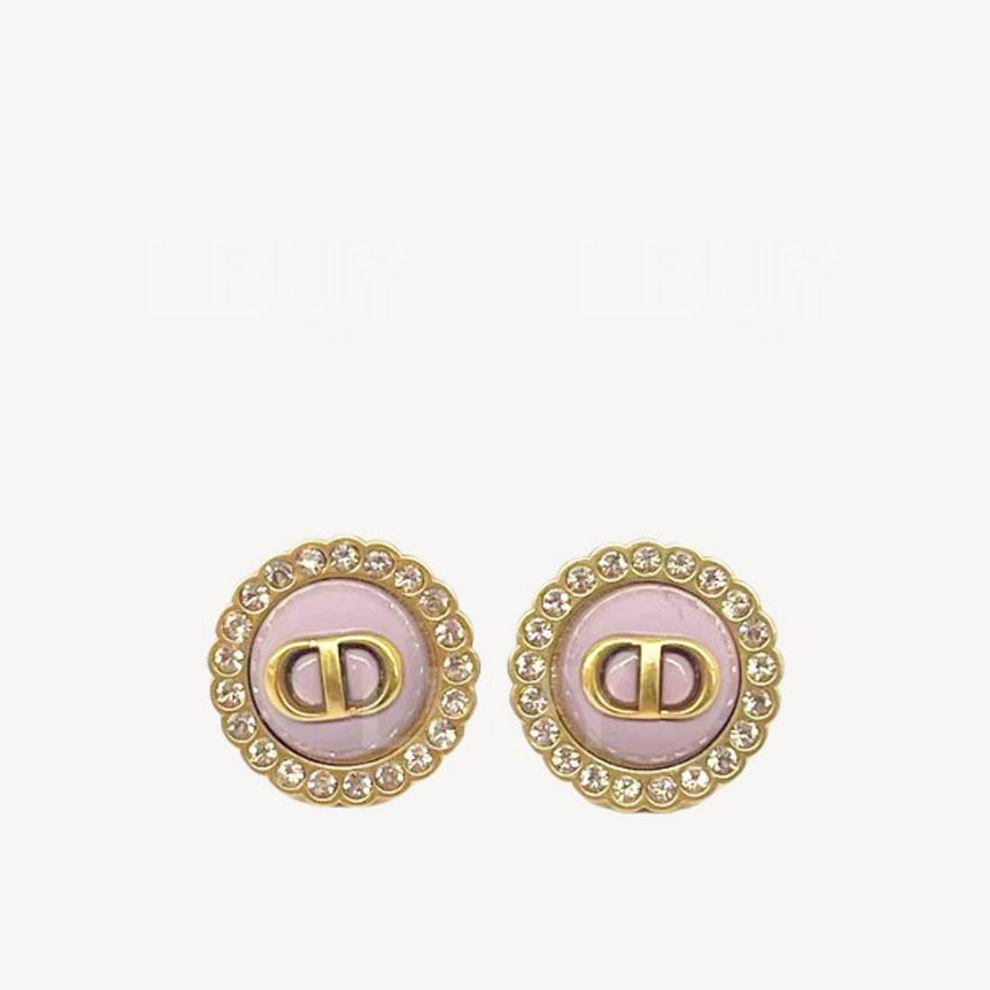 Dior Petit CD Baroque Stud Earrings 紫色耳環 E1835
