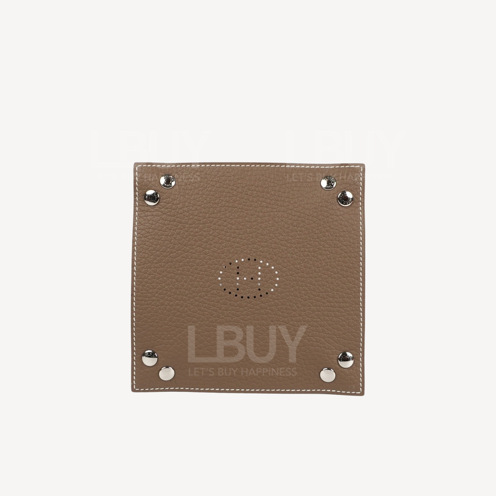 Hermes Mises et Relances Change Tray Leather Coin Tray Storage Tray Elephant Grey