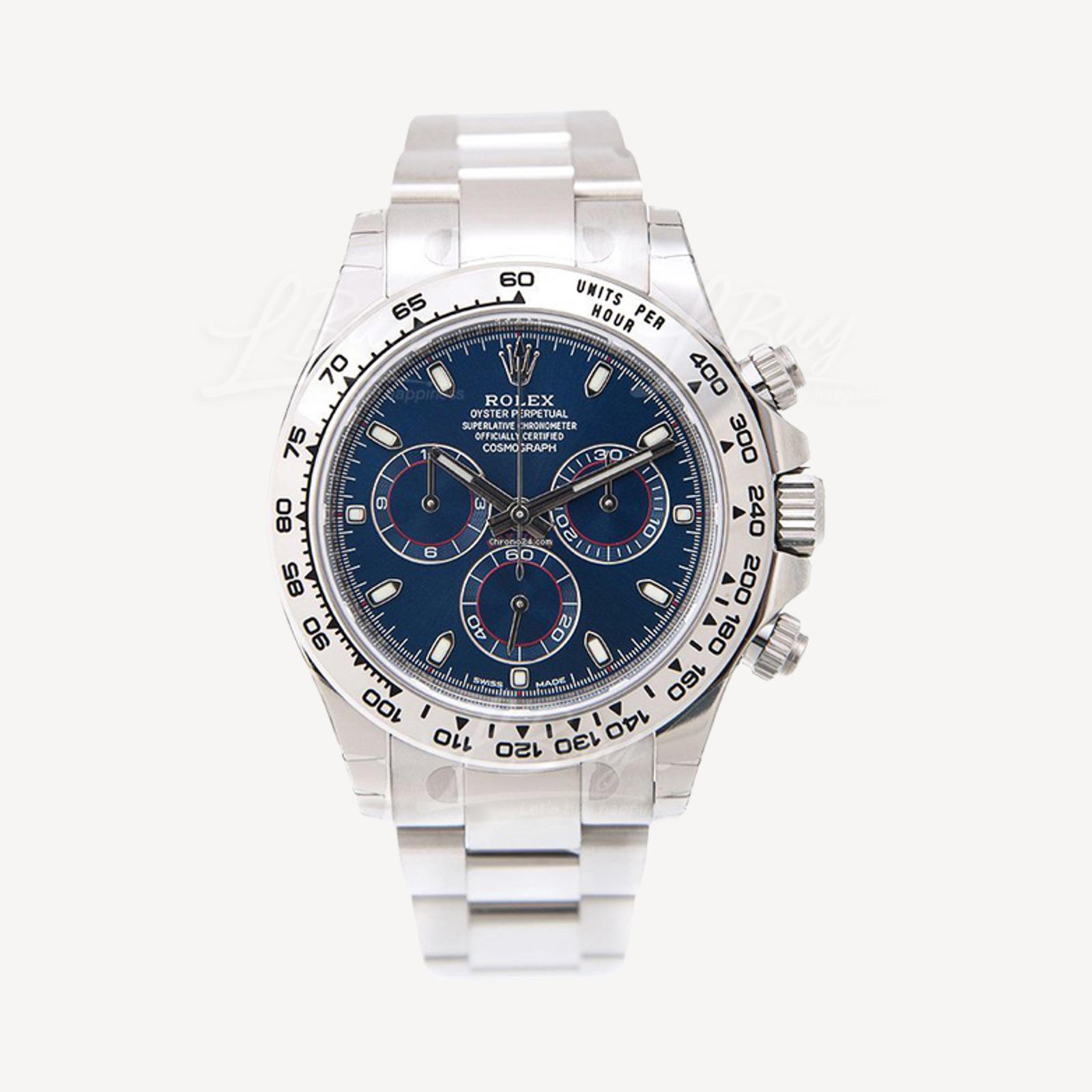 Rolex 劳力士 116509 Cosmograph Daytona White Gold Blue Dial 表