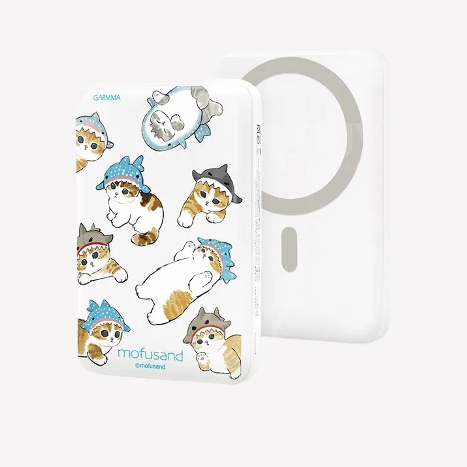 Mofusand 磁吸無線充電 10000 mAh - 頭套貓貓 永橙 Garmma