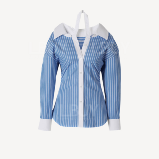 Alexander Wang Off-the-shoulder striped cotton-poplin mini dress