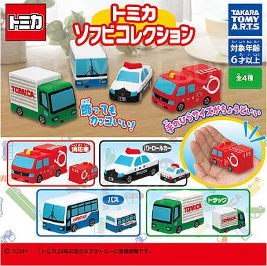 TOMICA 软胶手掌大小的汽车收集 扭蛋 4款随机1款