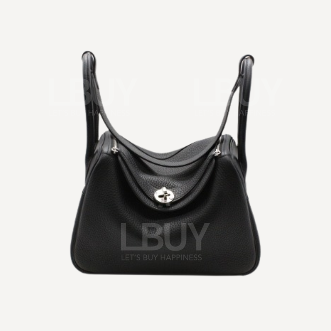 Hermes Lindy 26 Bag Shoulder Bag Black Silver