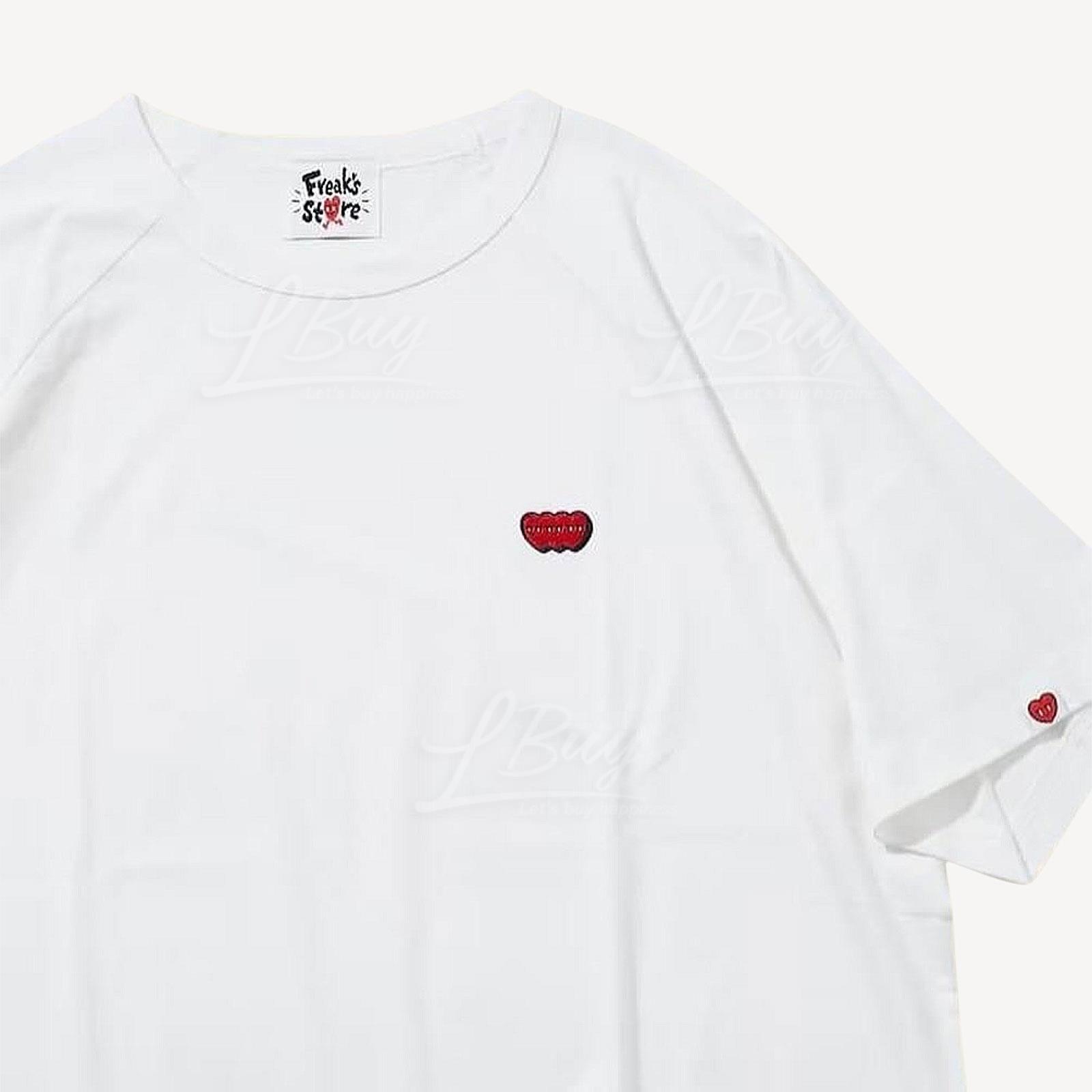 Kurt Wu x FREAK’S STORE 联名红色爱心图案白色短袖T恤