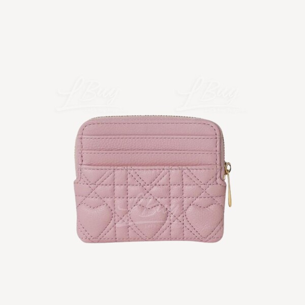 Dior Caro Lavender ウォレット Dior Caro Lavender Wallet Black Supple Cannage Calfskin | DIOR