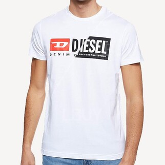 DIESEL MEN 白色短袖T恤