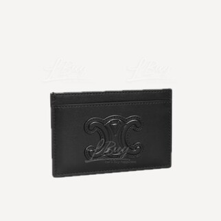 Celine Card Holder In Shiny Calfskin Black