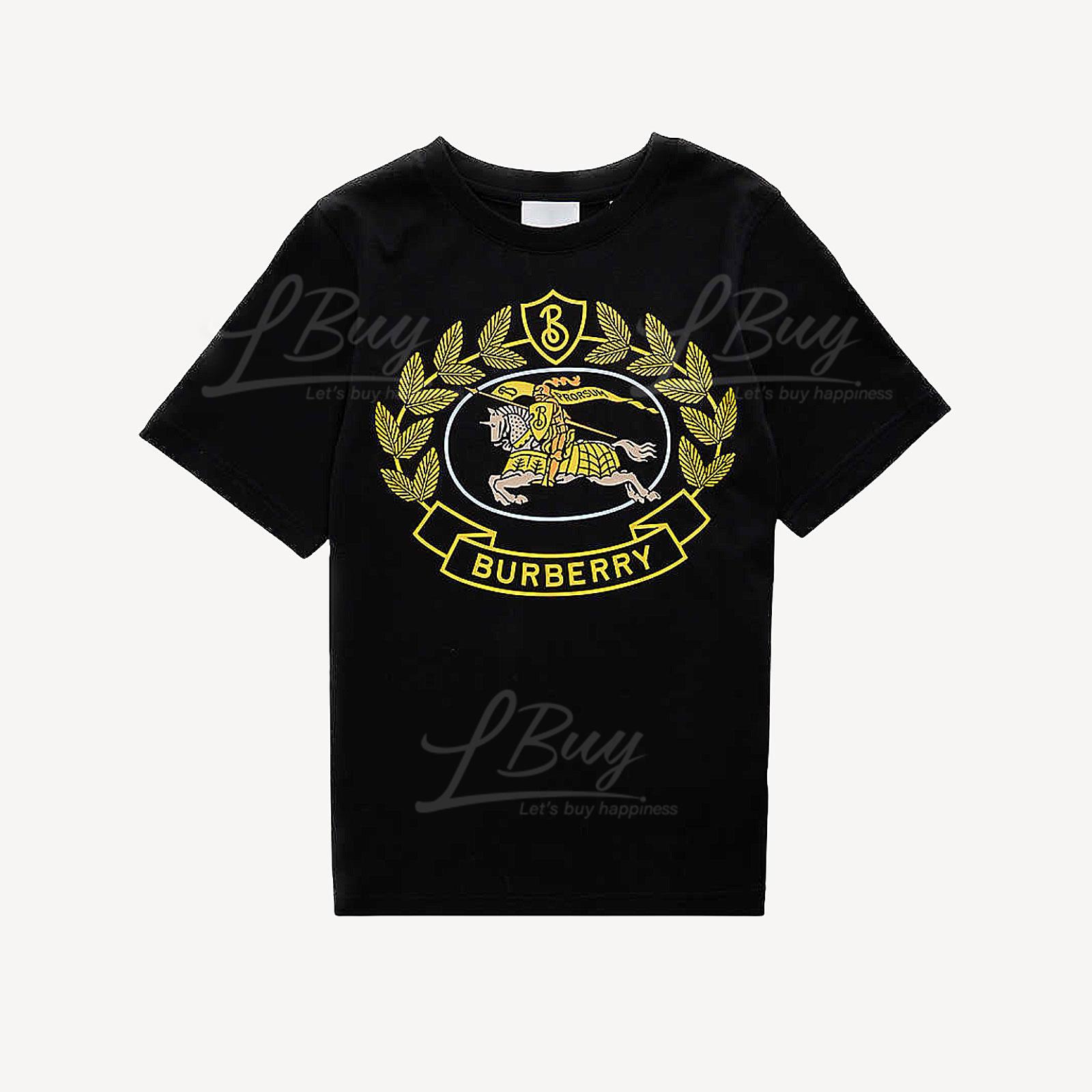 Burberry 黄色经典战马棉质短袖T恤