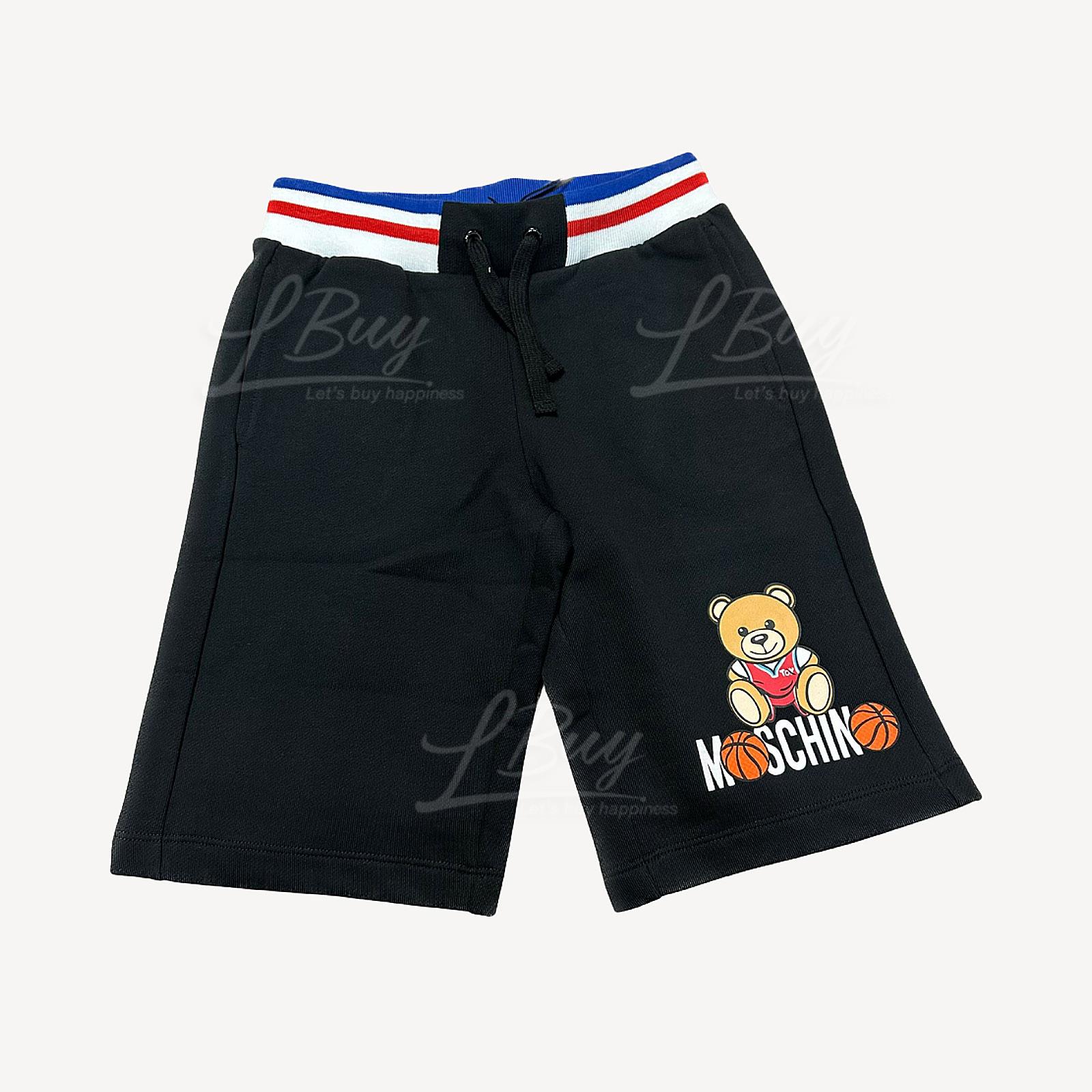 Moschino 童裝黑色棉質短褲