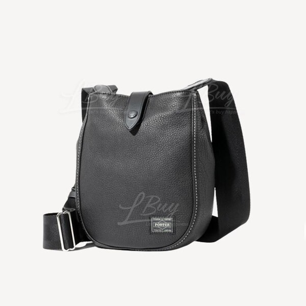 Porter-Porter Cisco 皮革斜揹袋 A6 Size 黑色