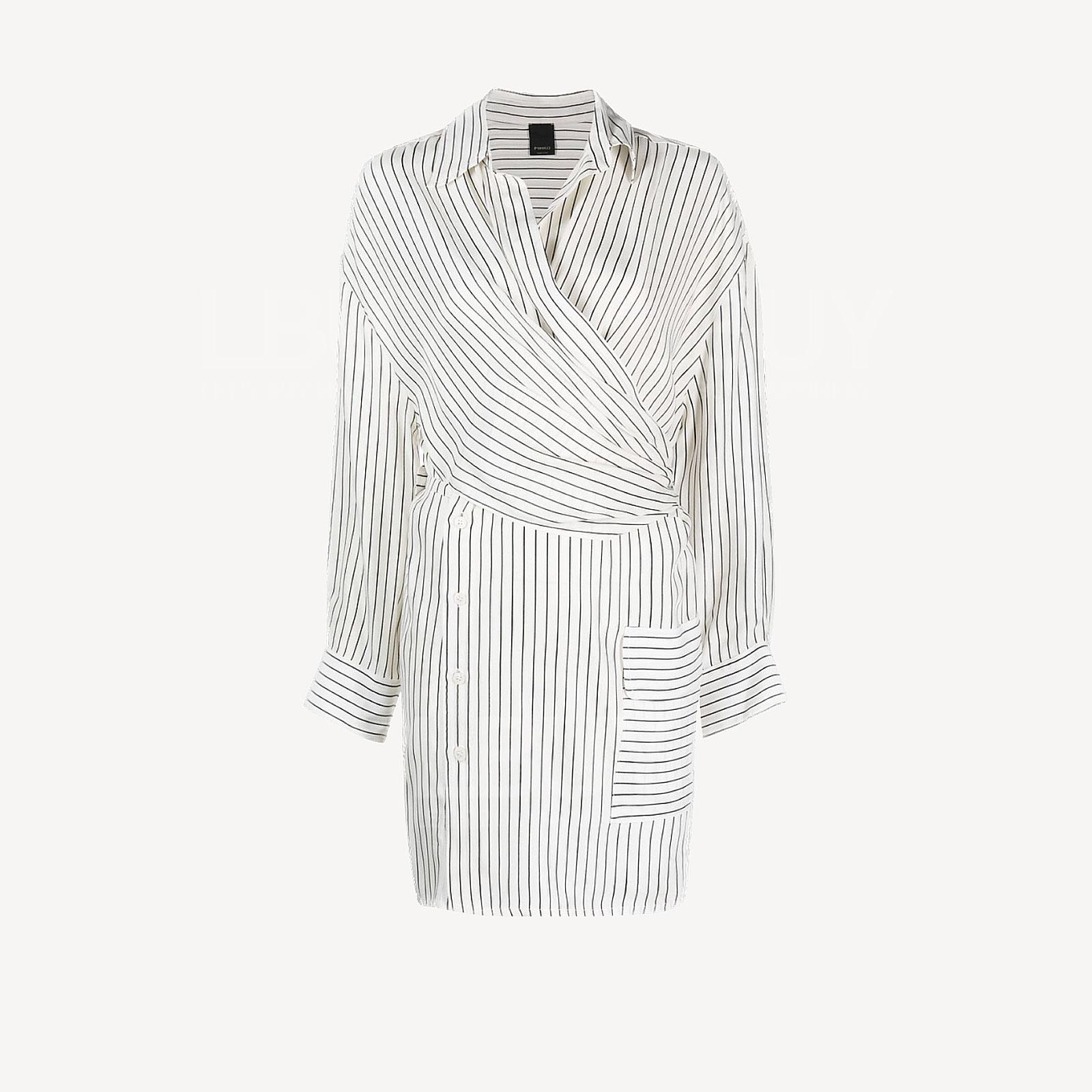 Pinko 條紋恤衫連身裙