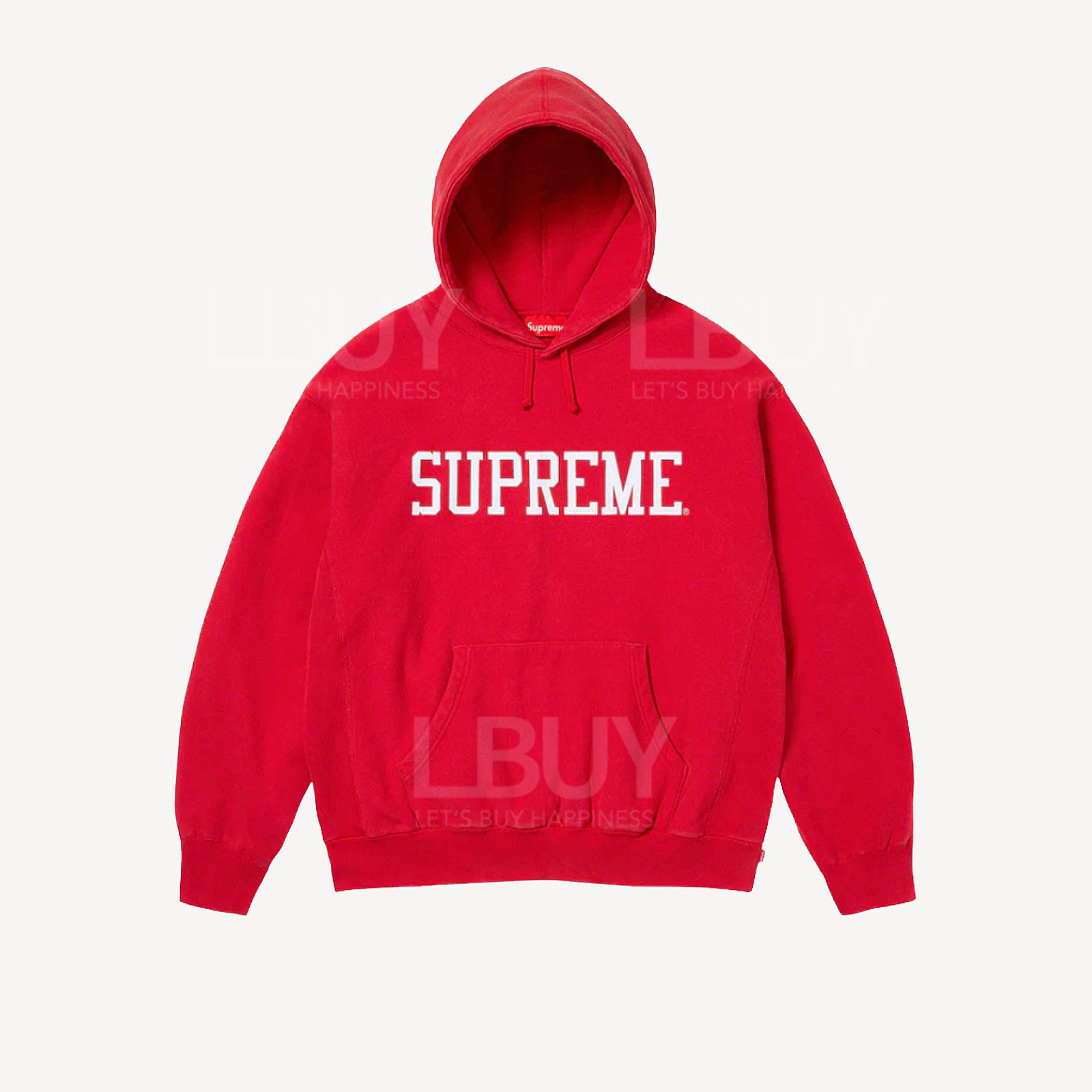 Supreme varsity hooded sweatshirts red