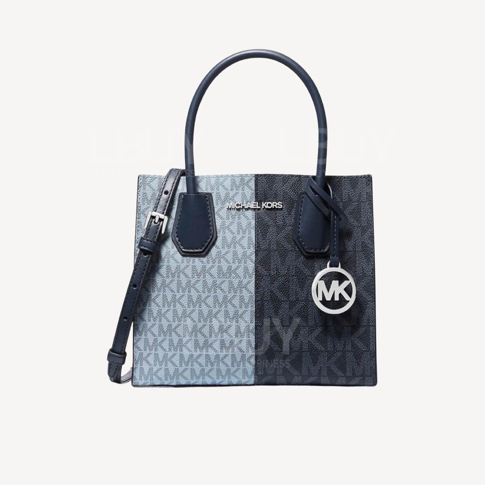 Michael Kors Mercer Medium Two-Tone Logo Crossbody Bag