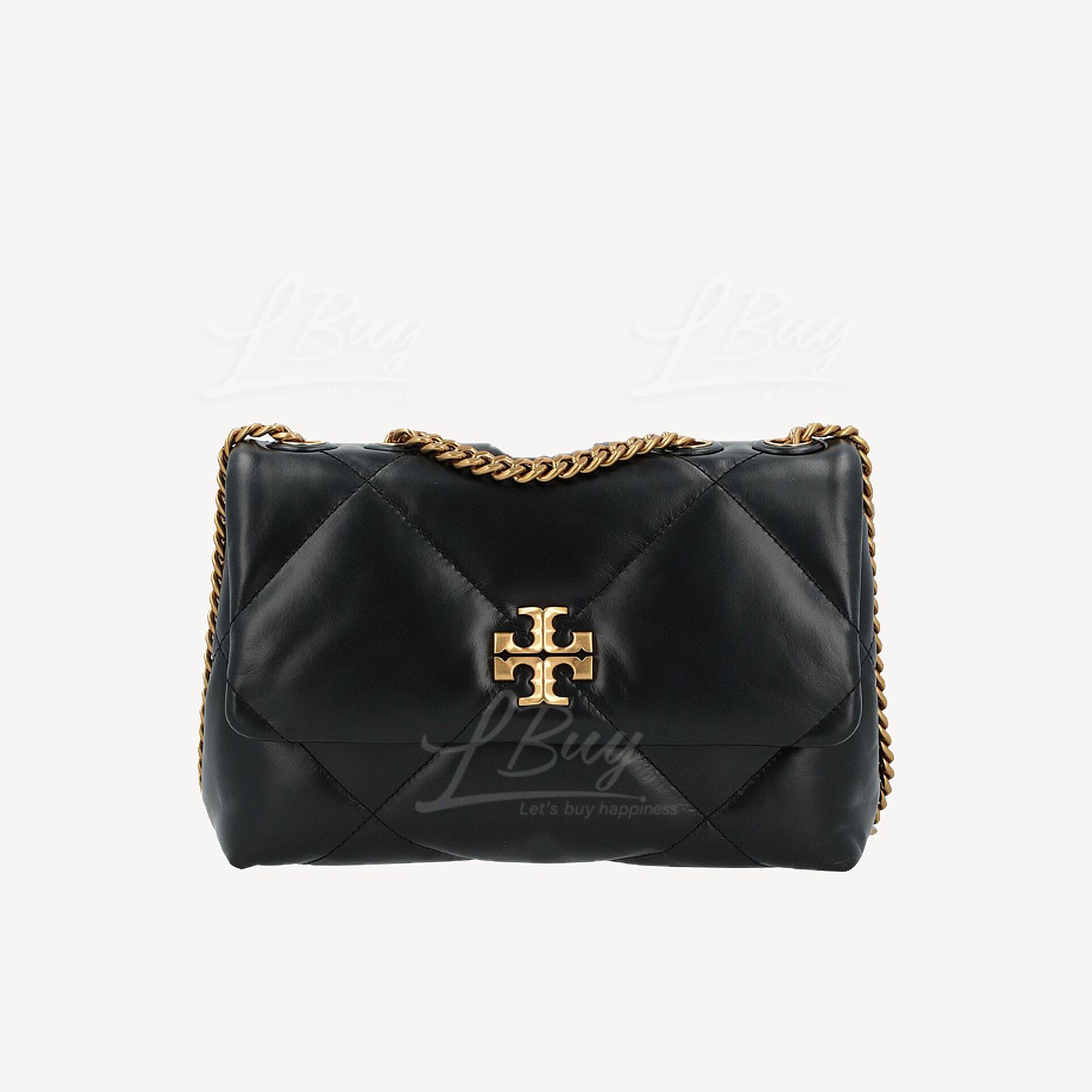 Tory Burch 22cm 菱格形绗缝单肩袋 黑色 154706