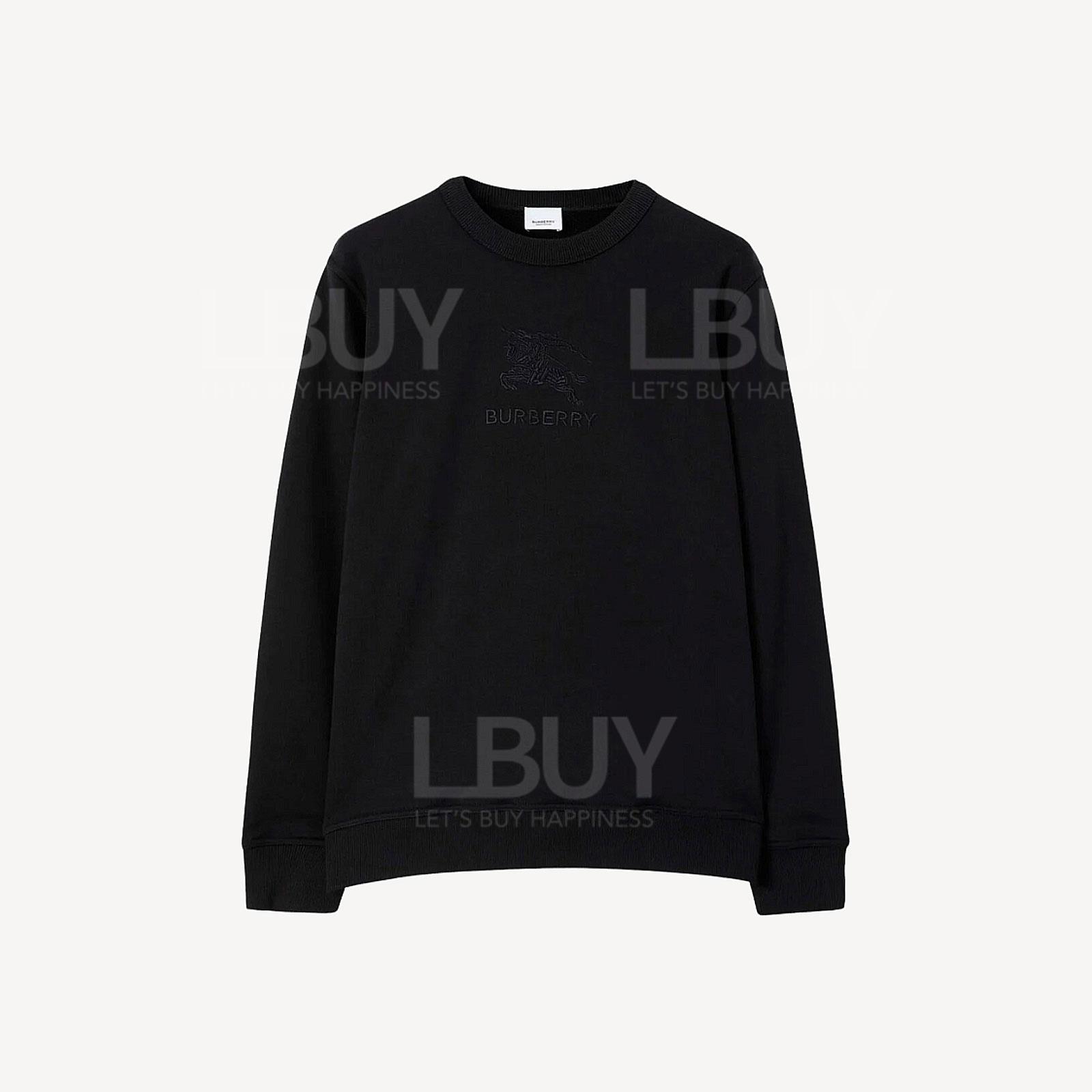 Burberry Embroidered Equestrian Rider Sweatshirt Black 8072743