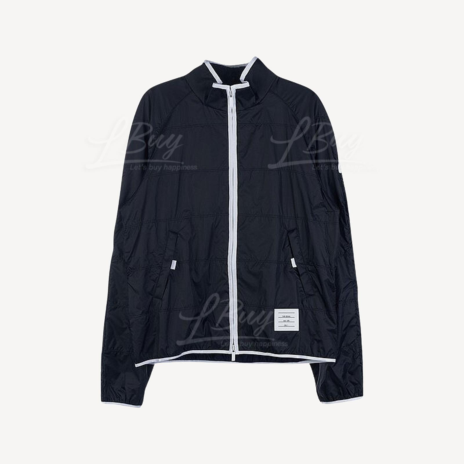 Thom Browne 絎縫防撕裂平紋運動外套 海軍藍 MJT319A