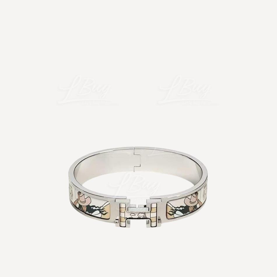 Hermes Clic H Hermès Factory bracelet 配银色