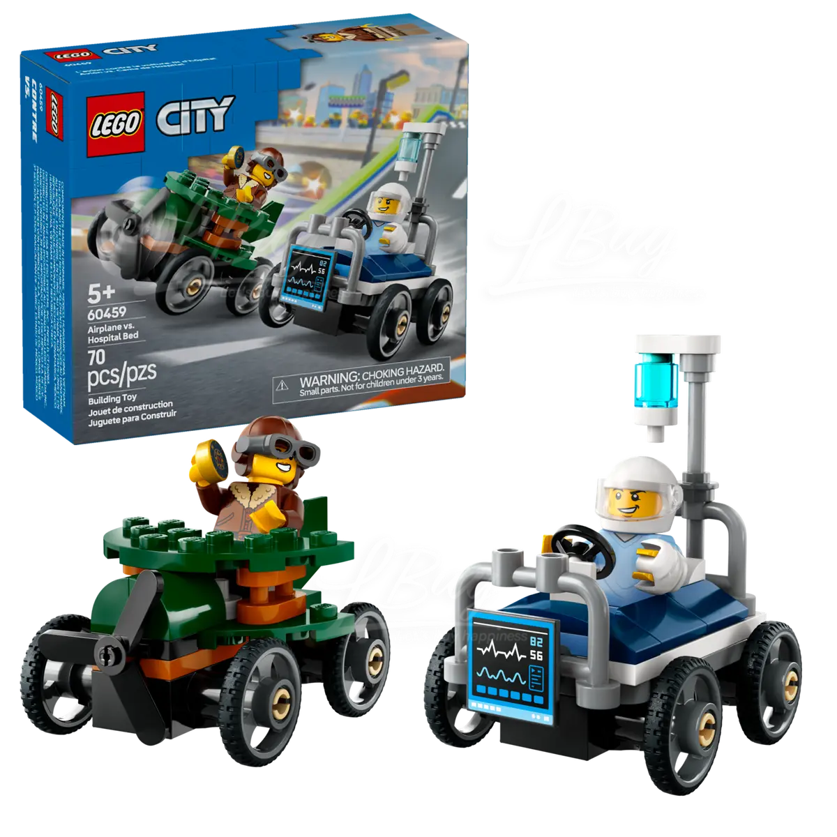 LEGO 60459 City 飞机对病床赛车套装 5+