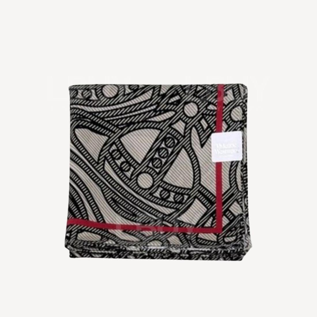 Vivienne Westwood 土星黑白紋方巾