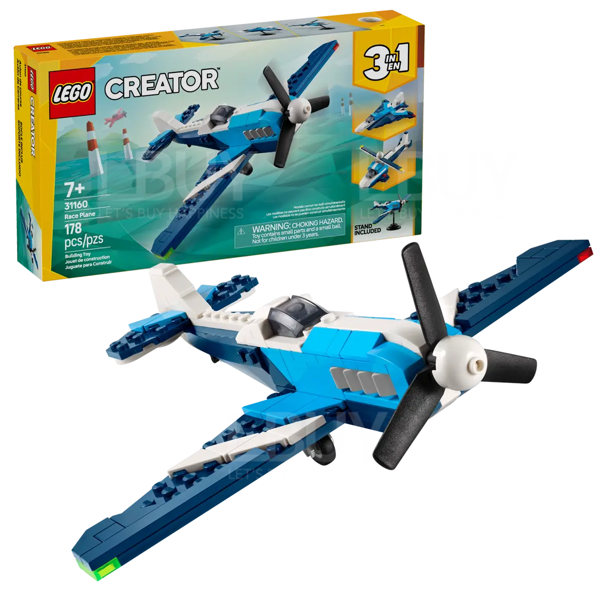 LEGO 31160 Creator 3 in 1 Aircraft: Race Plane 7+