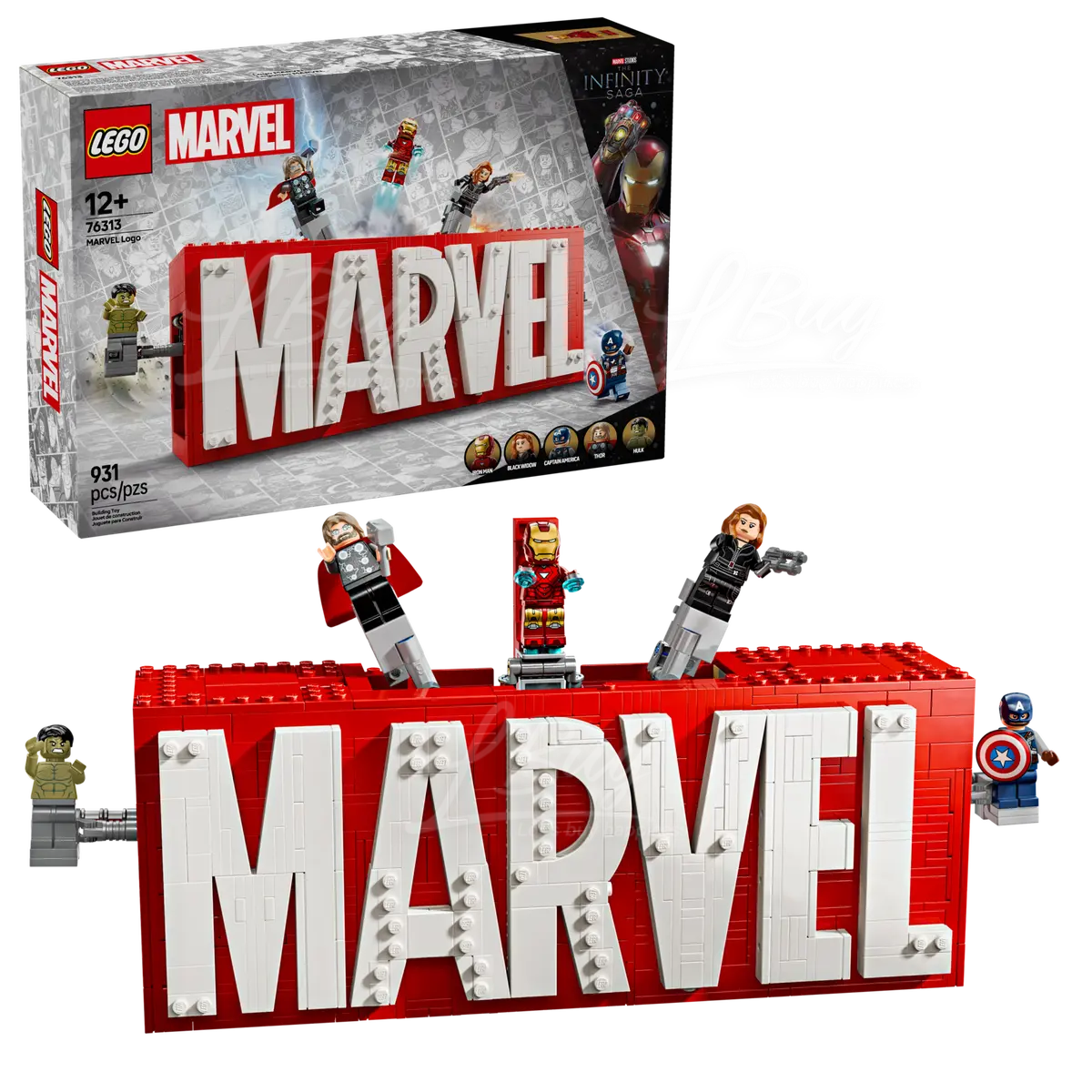 LEGO 76313 Marvel 漫威 MARVEL 漫威标志和人偶 12+