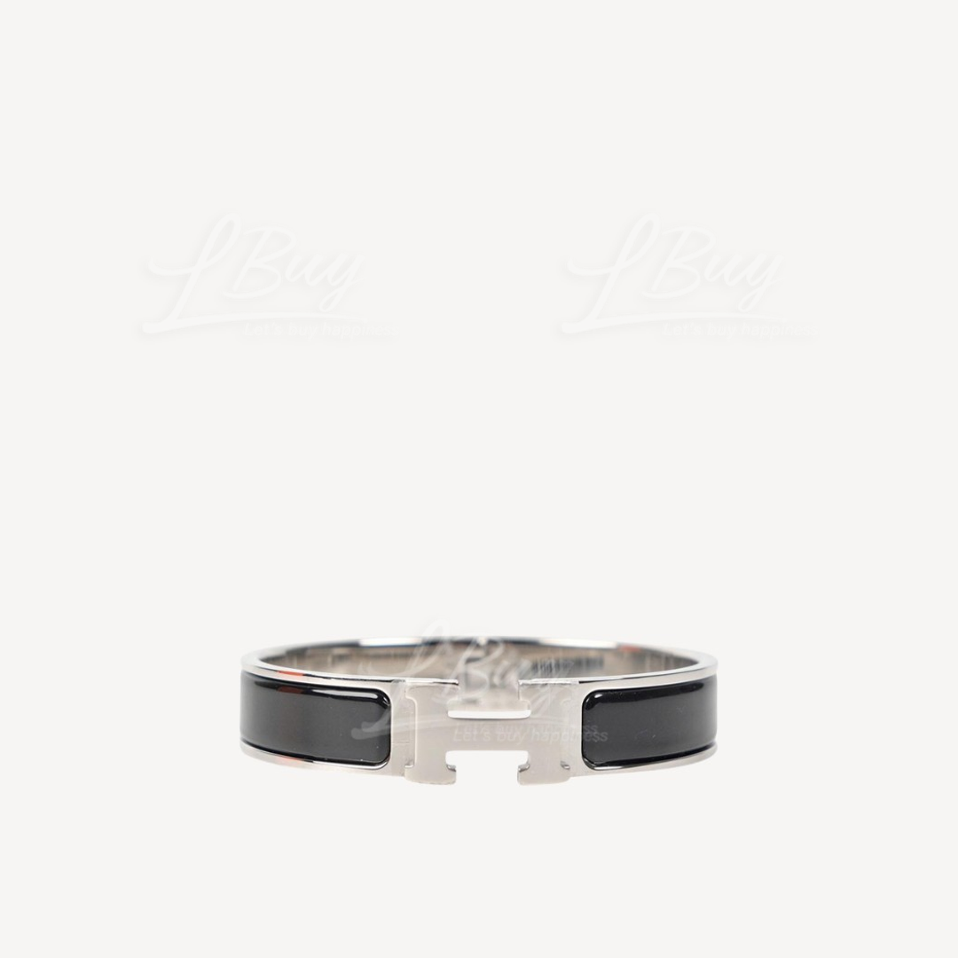 Hermes Clic H Bracelet 手鐲 手鈪  黑色配銀色