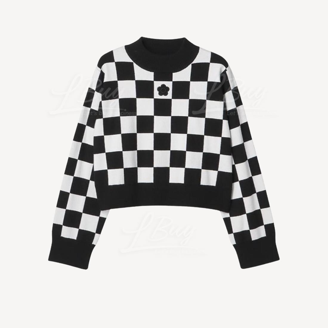 Mary Quant Black and White Denim Sweater
