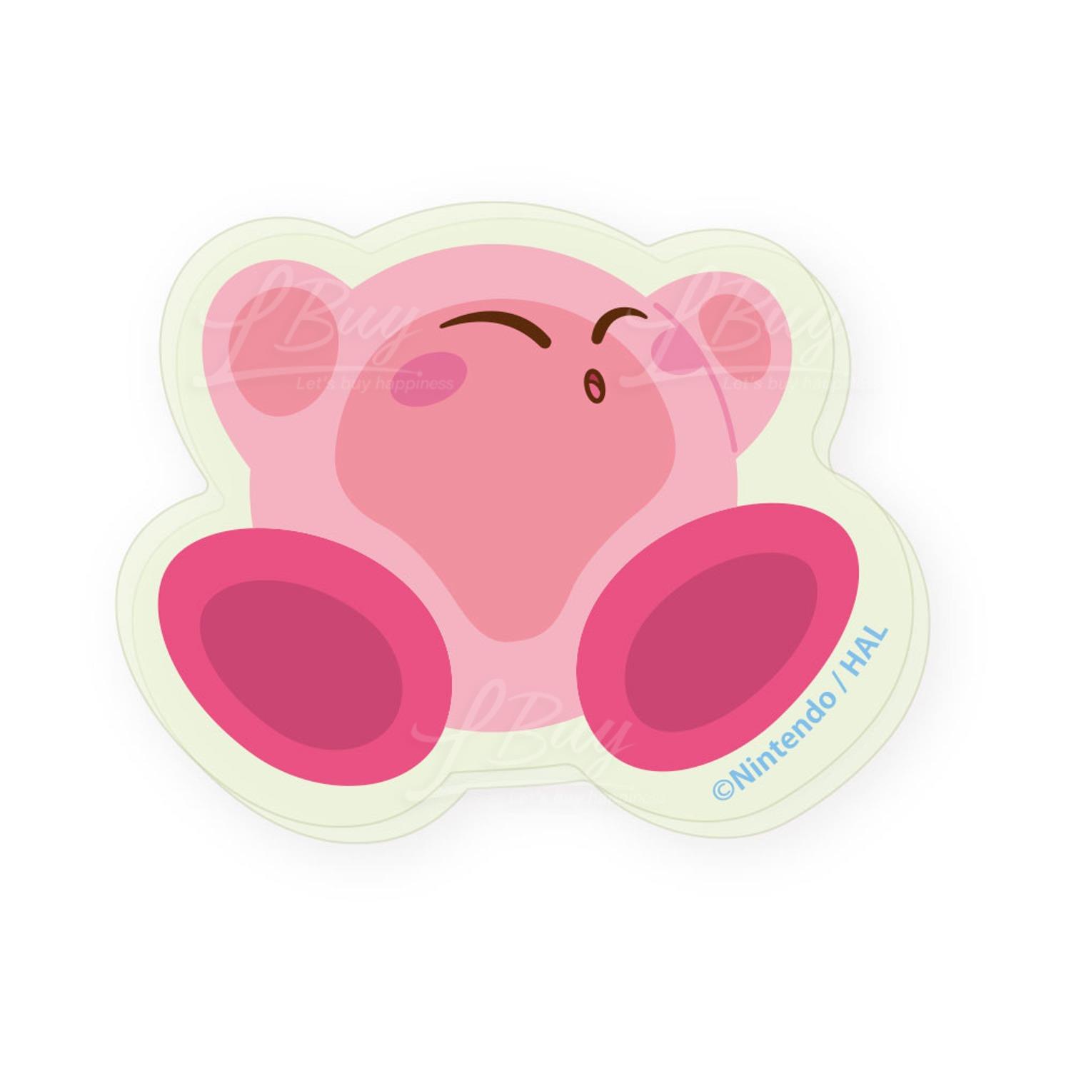 Kirby Phosphorescent Acrylic Sticker Sticking Out