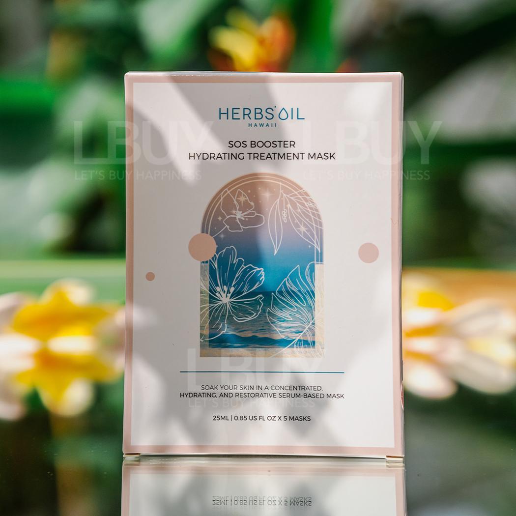 Herbs'Oil Hawaii SOS Booster 保濕面膜 5片（敏感肌膚&美白)