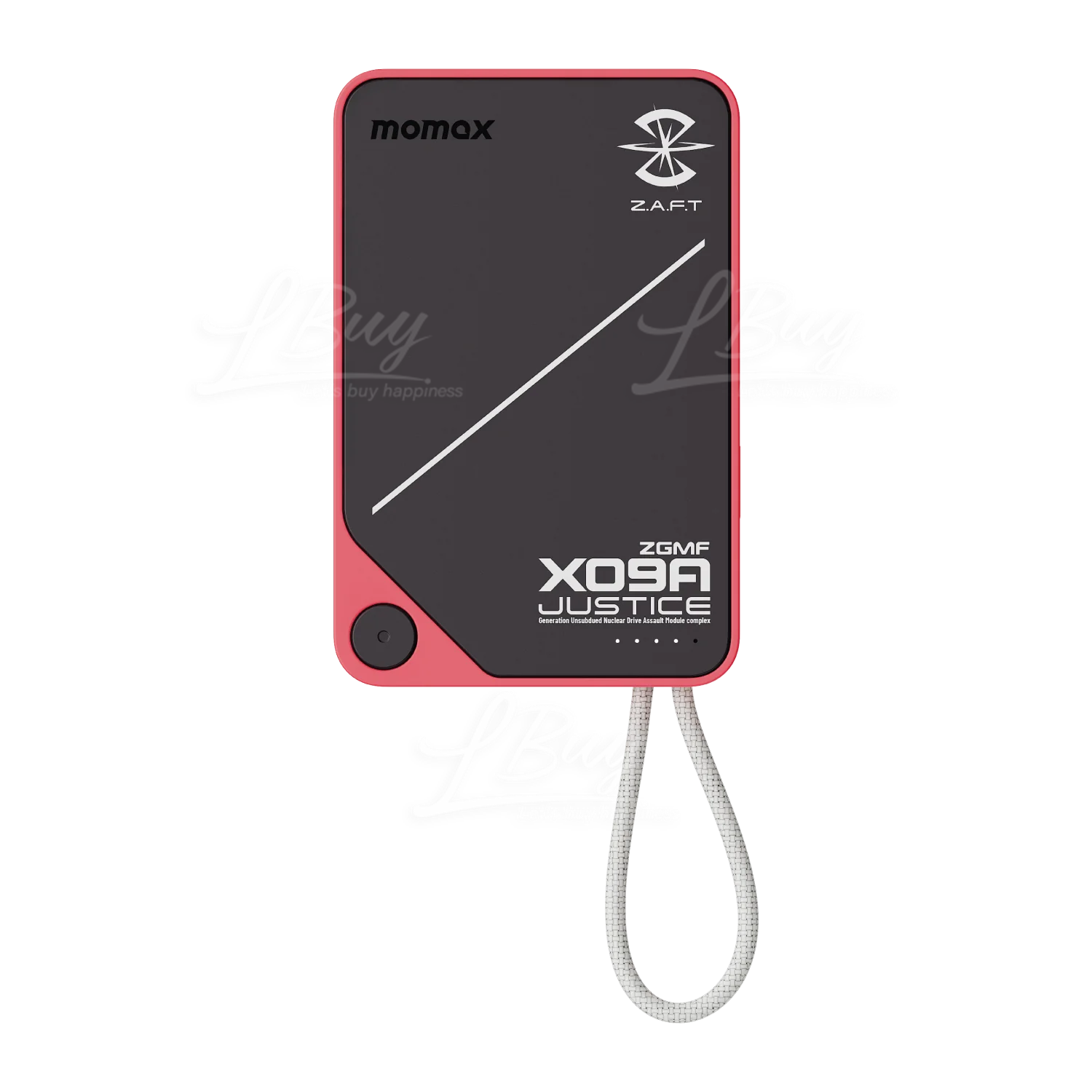 Momax 1-Power X 10000mAh 內置USB-C線移動電源 渣古-紅