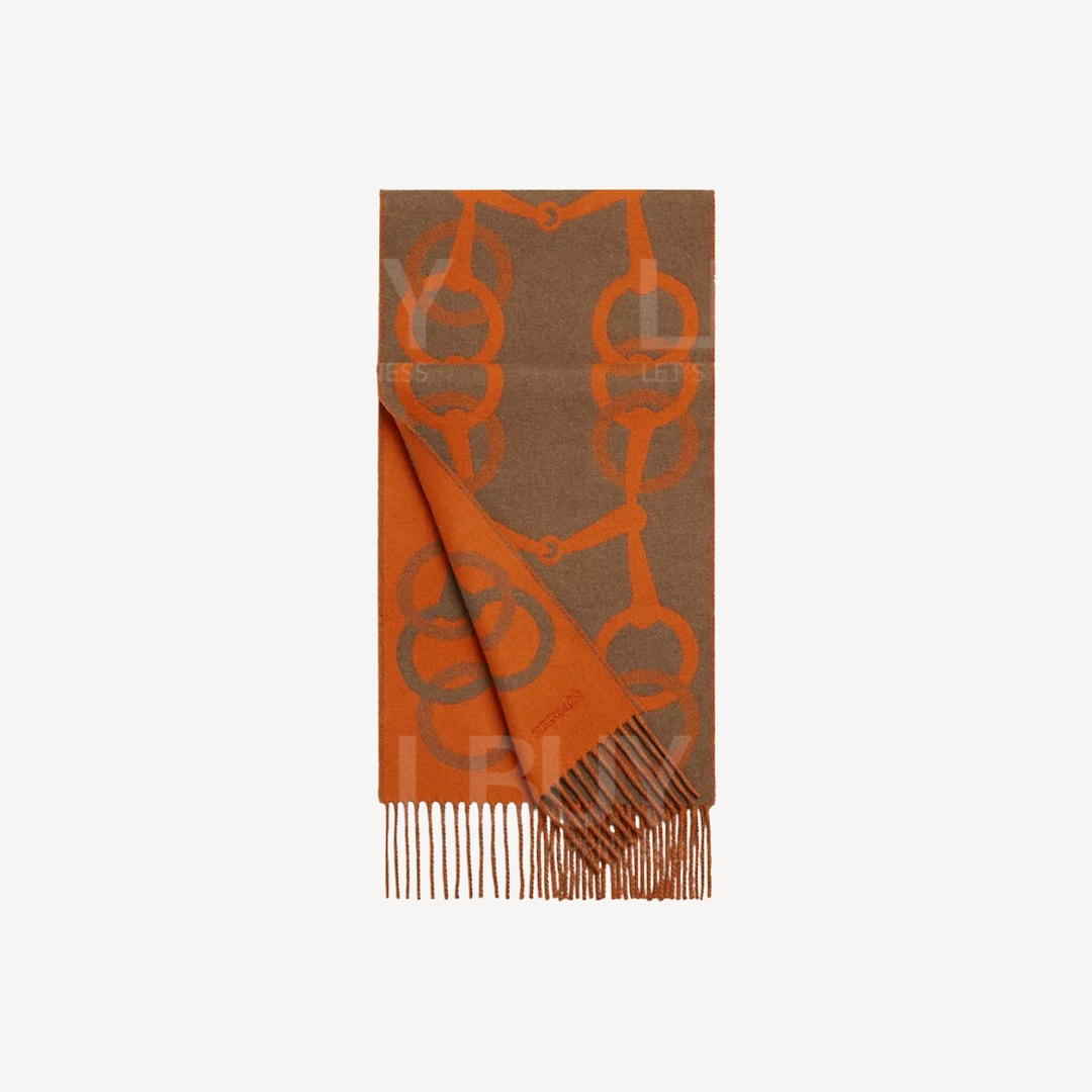 Hermes Any Mors Muffler Citrouille Etoupe