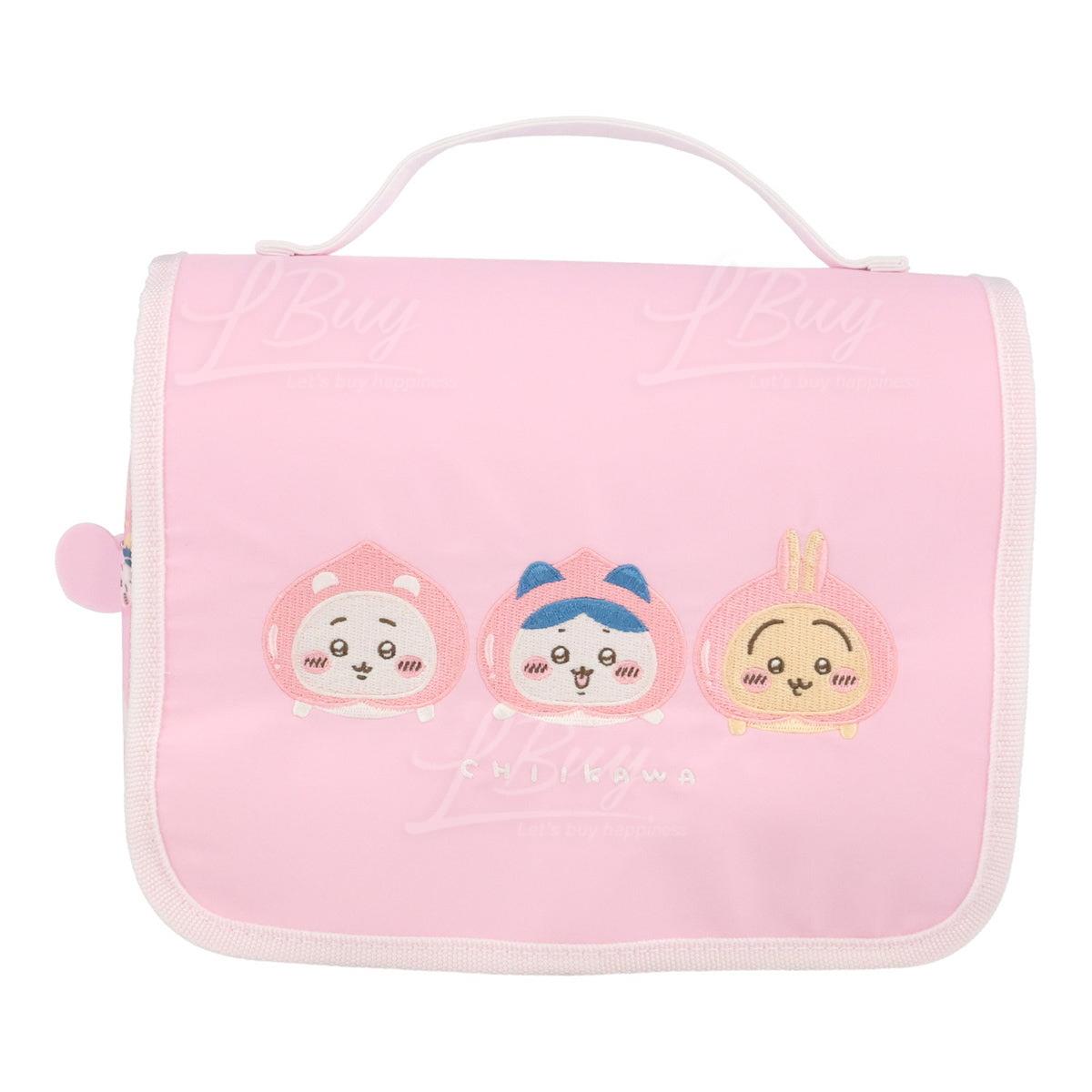 Chiikawa Peach Travel Storage Bag Three Main Characters