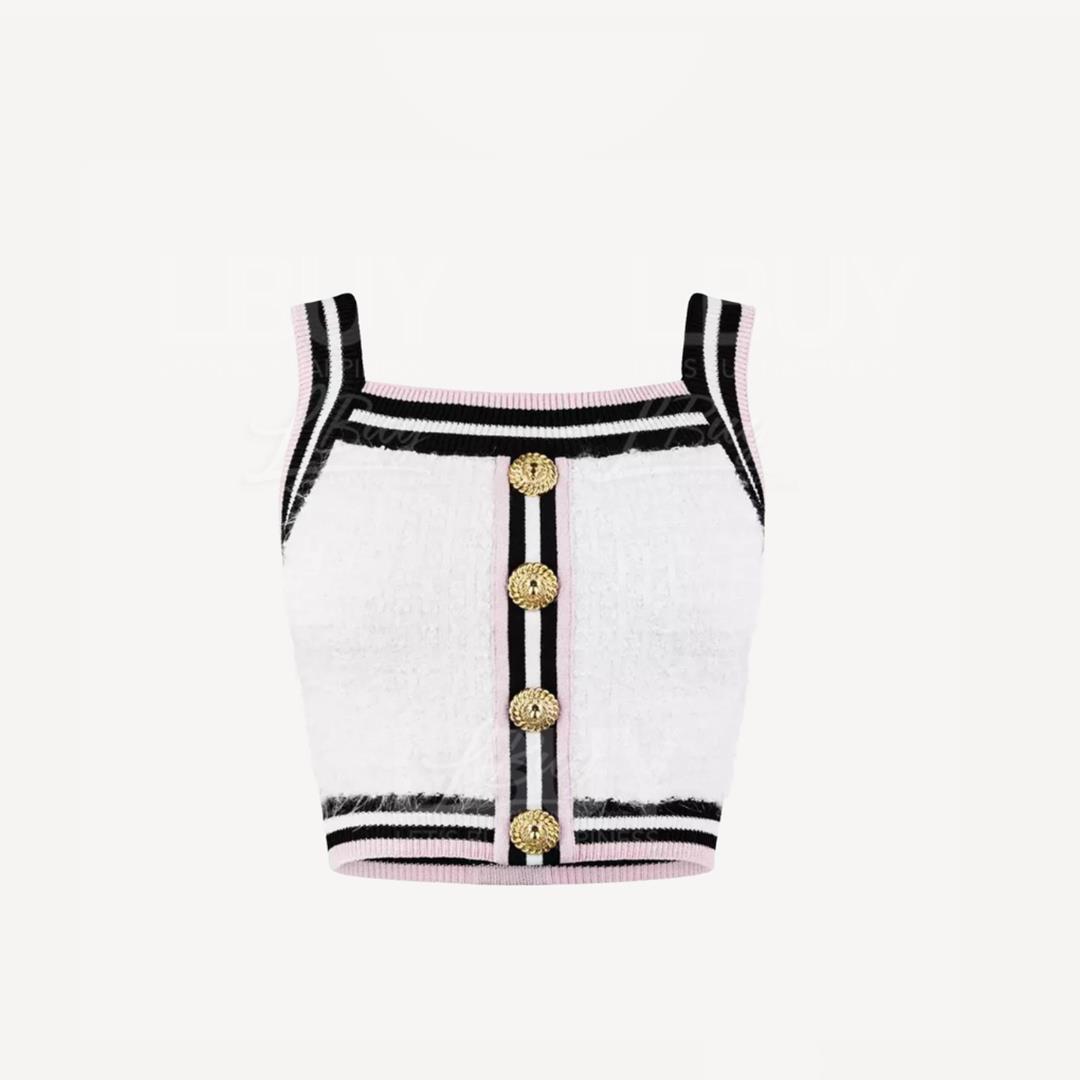 Balmain knitted crop top
