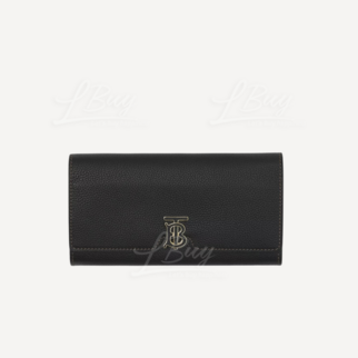 Burberry  黑色啪扣 TB長銀包 80492121