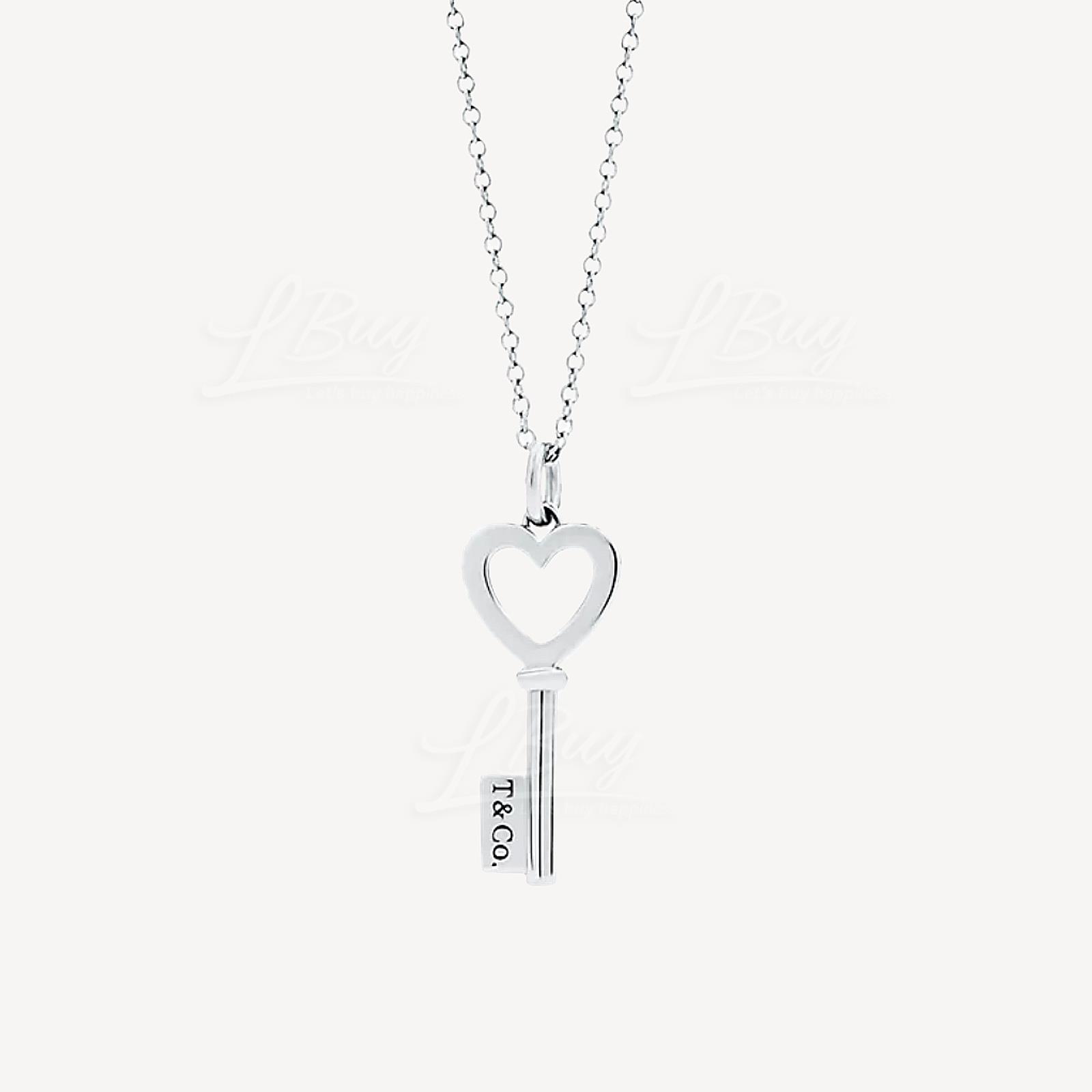 Tiffany & Co. 纯银心型钥匙颈链