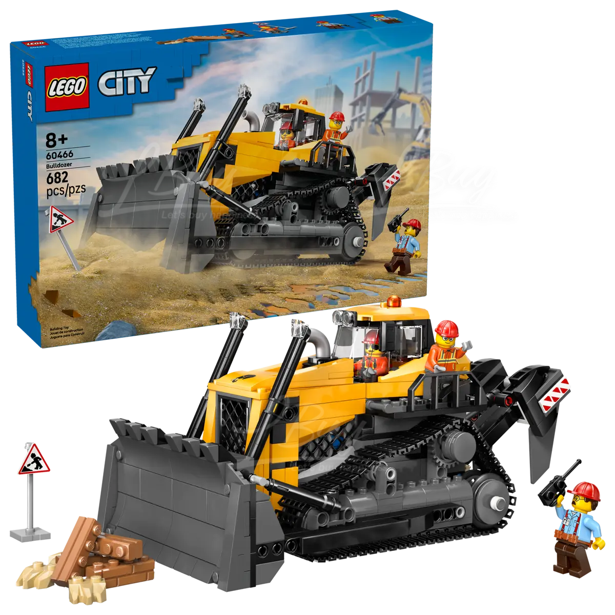 LEGO 60466 City 黄色推土机 8+