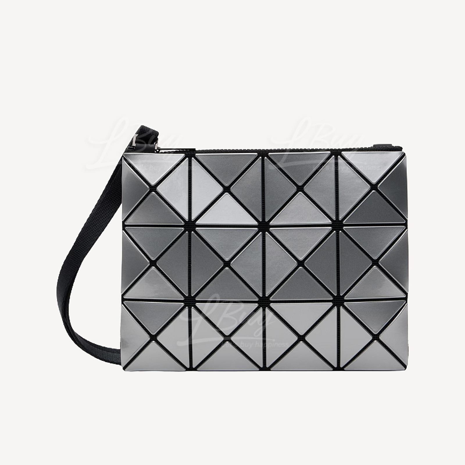 Bao Bao Issey Miyake Lucent Geometric Pattern Silver Shoulder Bag AG056