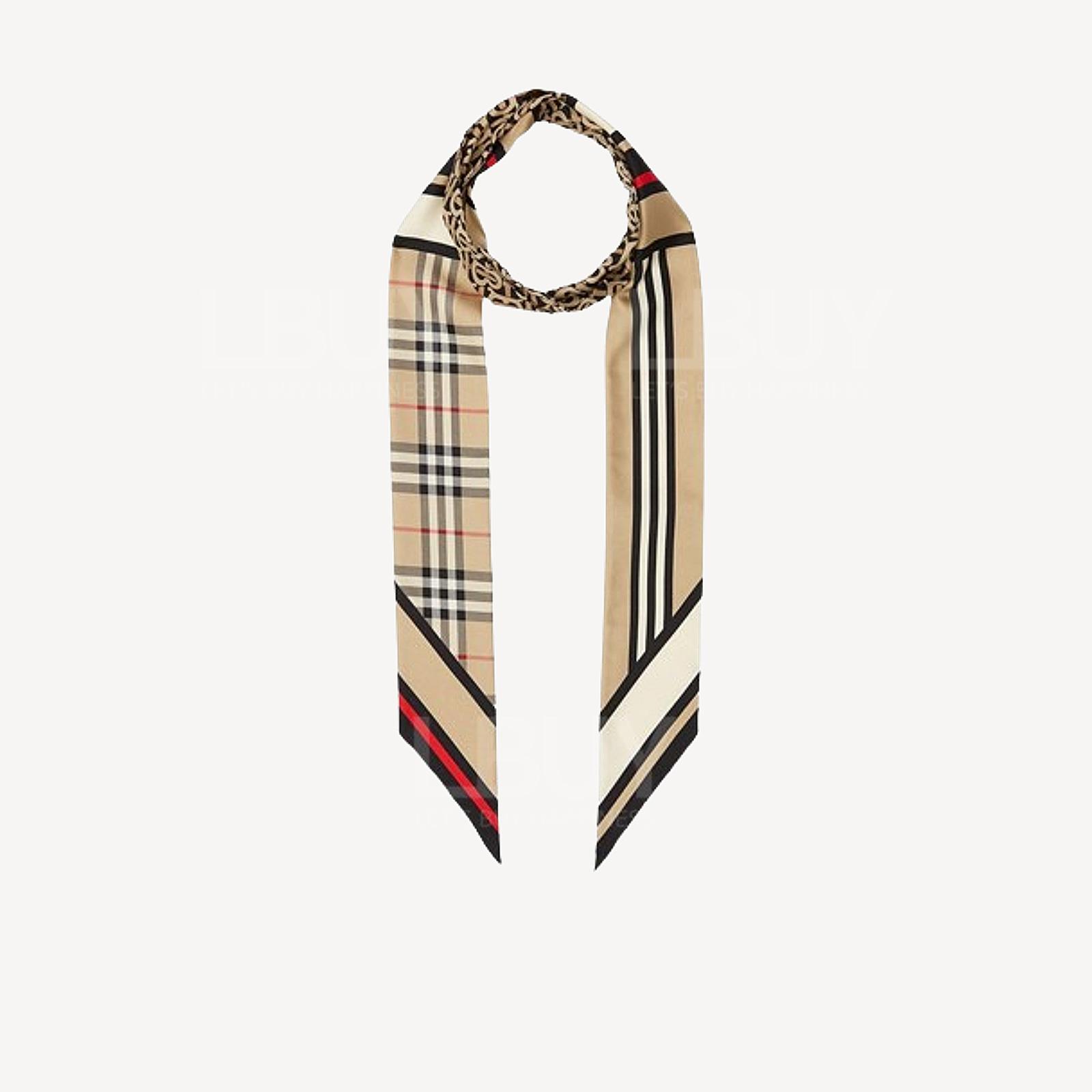 Burberry Logo 格纹丝巾