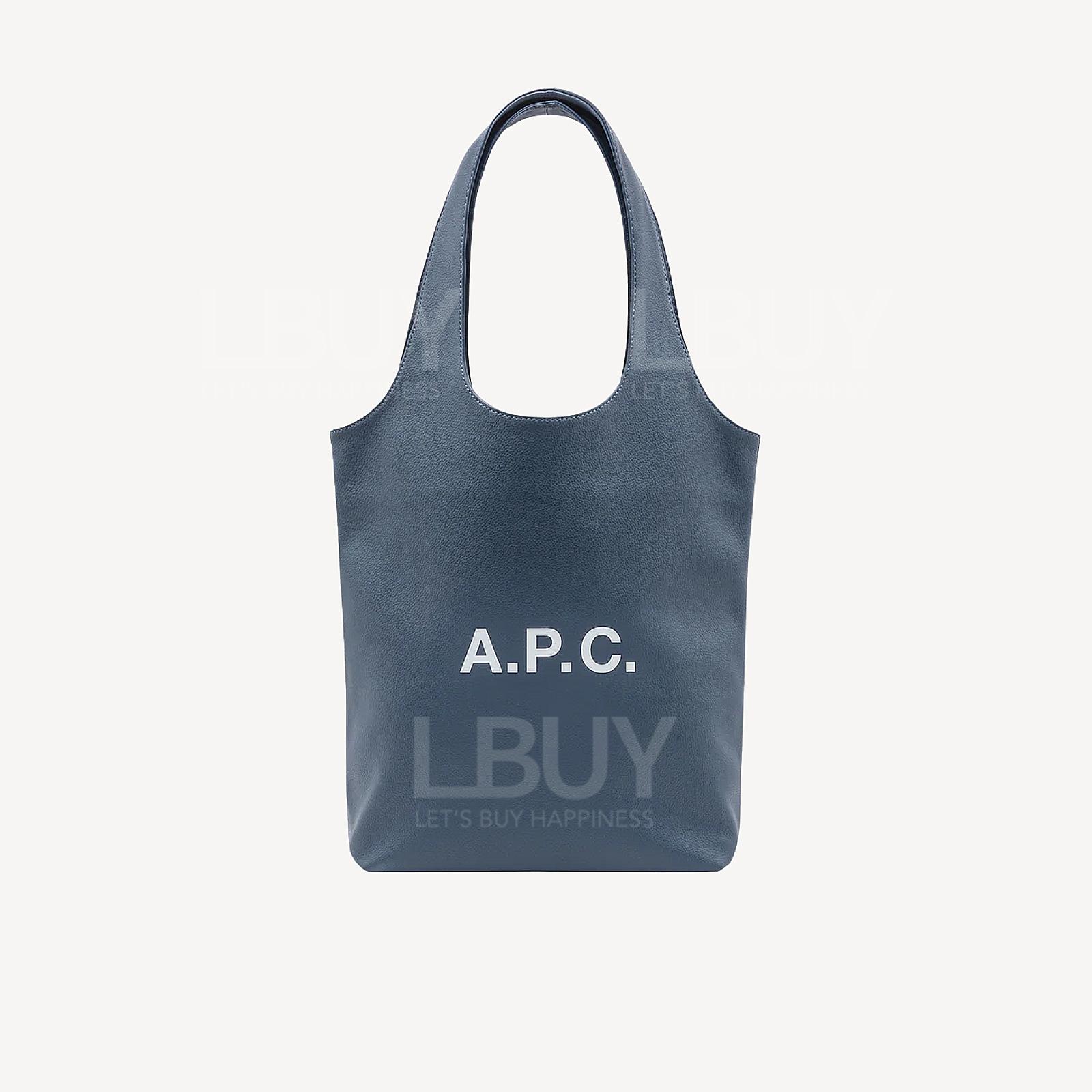 A.P.C. Logo Ninon Small Tote Bag Dark Blue Small Tote Bag