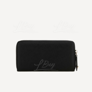 Vivienne Westwood 黑色牛皮 拉链 长银包