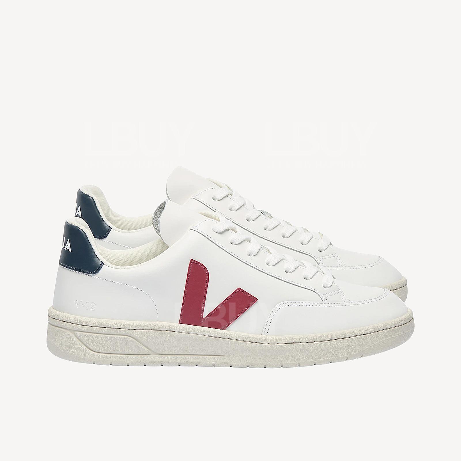 Veja V-12 红黑色 Logo 小白鞋运动鞋