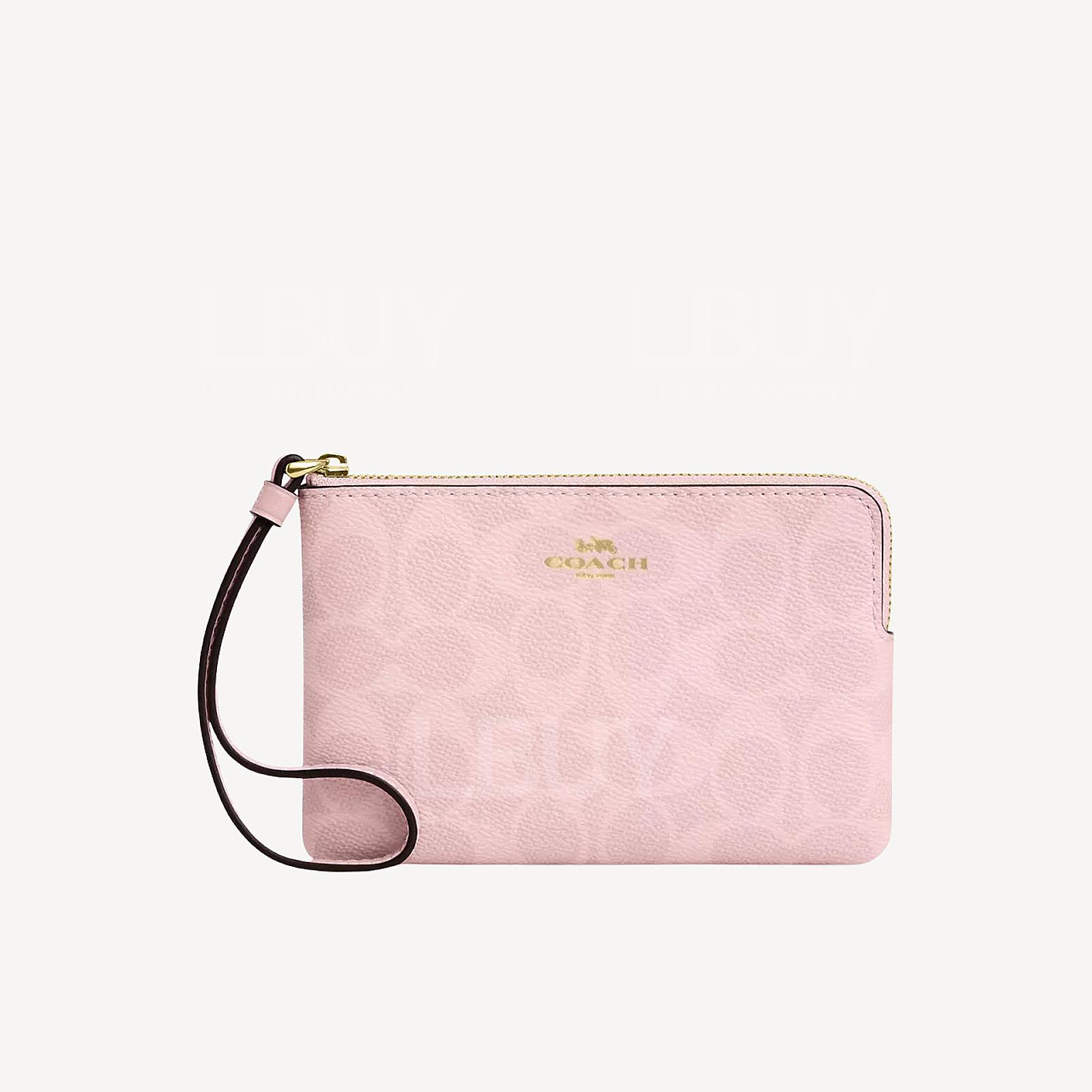 Corner Zip Wristlet In Signature Canvas