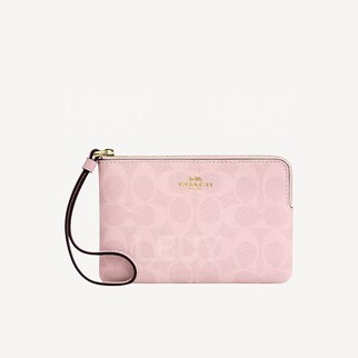 Corner Zip Wristlet In Signature Canvas