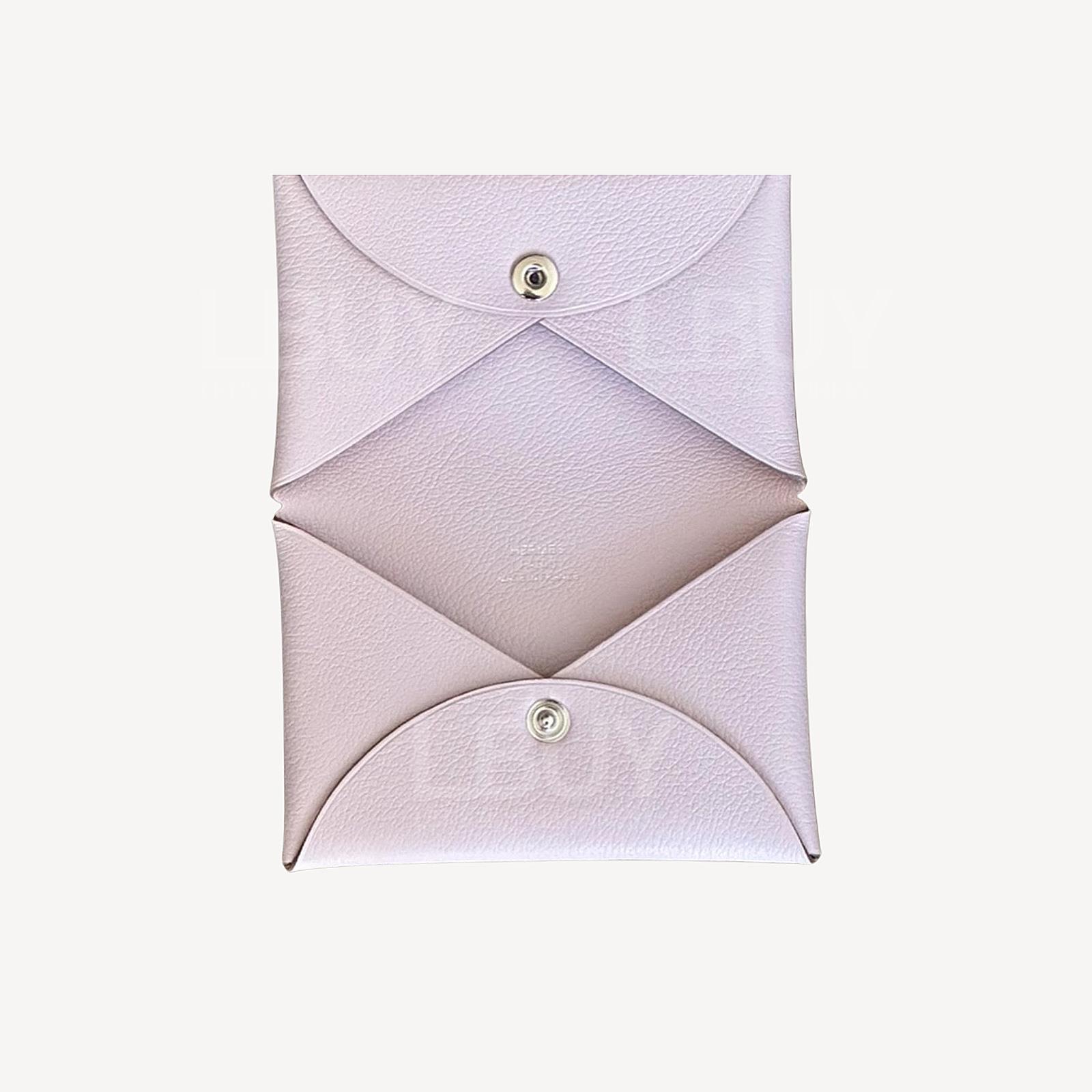 Hermes Calvi Card Holder 山羊皮 M7恋爱粉