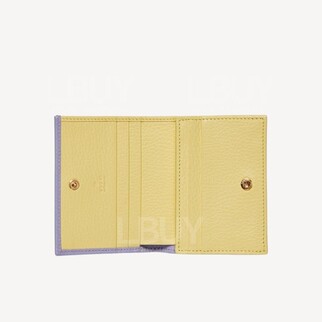 Gucci 限定 鸢尾花紫拼小鸡黄 短银包